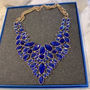 NWB Dazzling fancy boutique sapphire colored necklace for that special event!